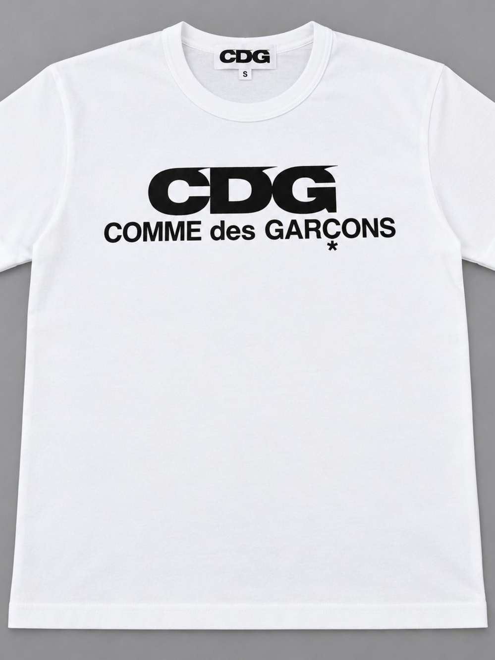 NWOT CDG Comme des Garçons Classic Logo Tee White Small Made Japan
